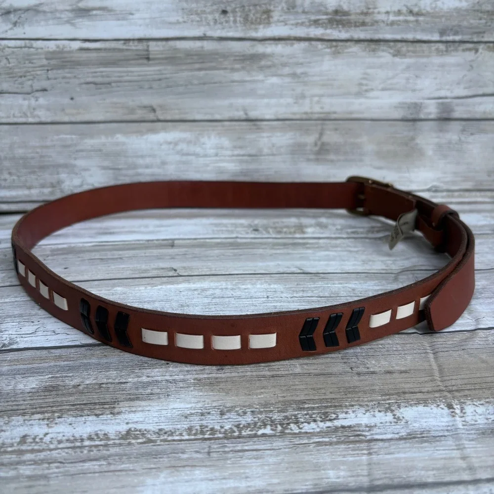 Fossil Leather Belt Size L 36.5
